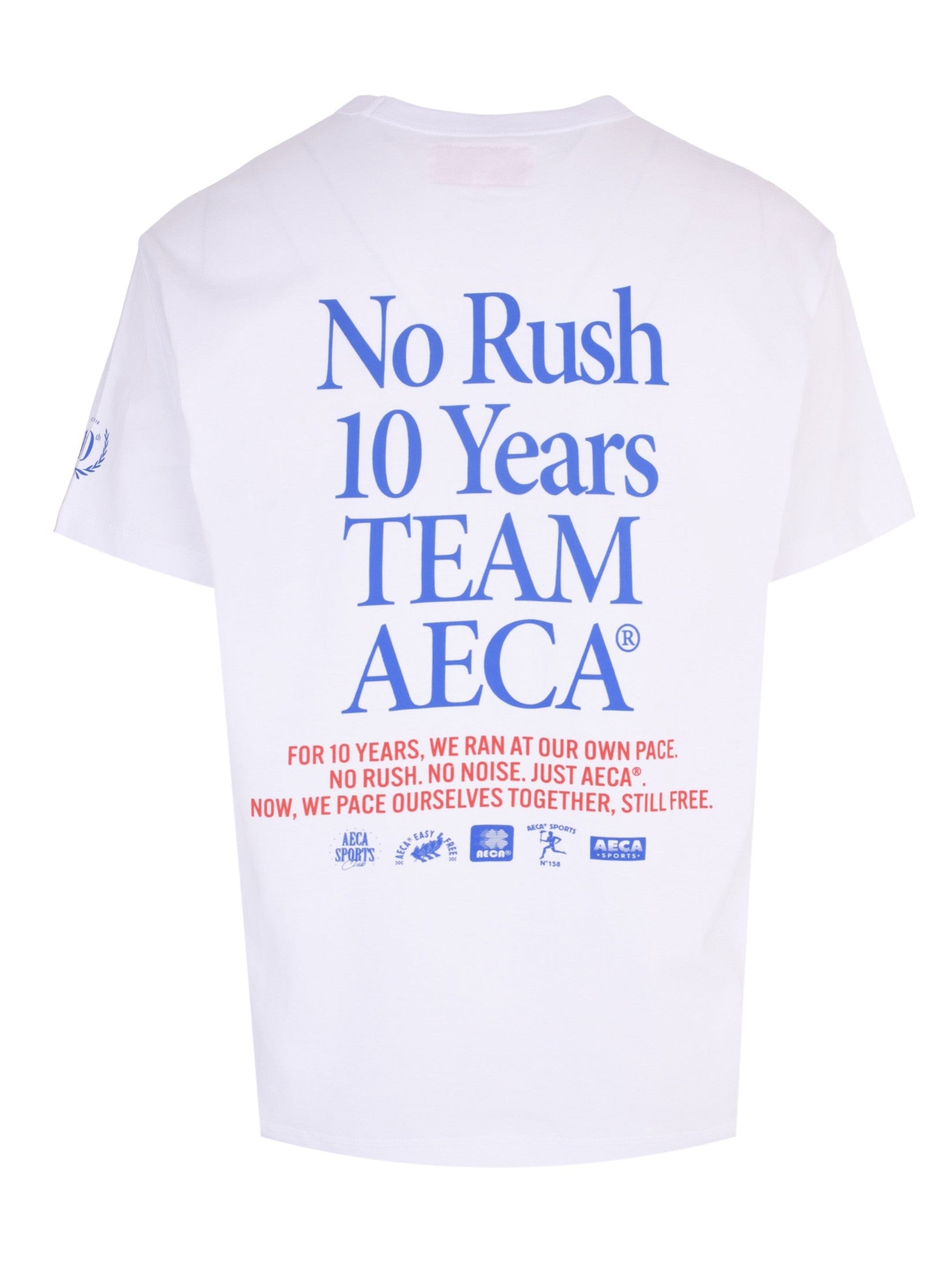 Aeca 10th anniversary logo half sleeve tee