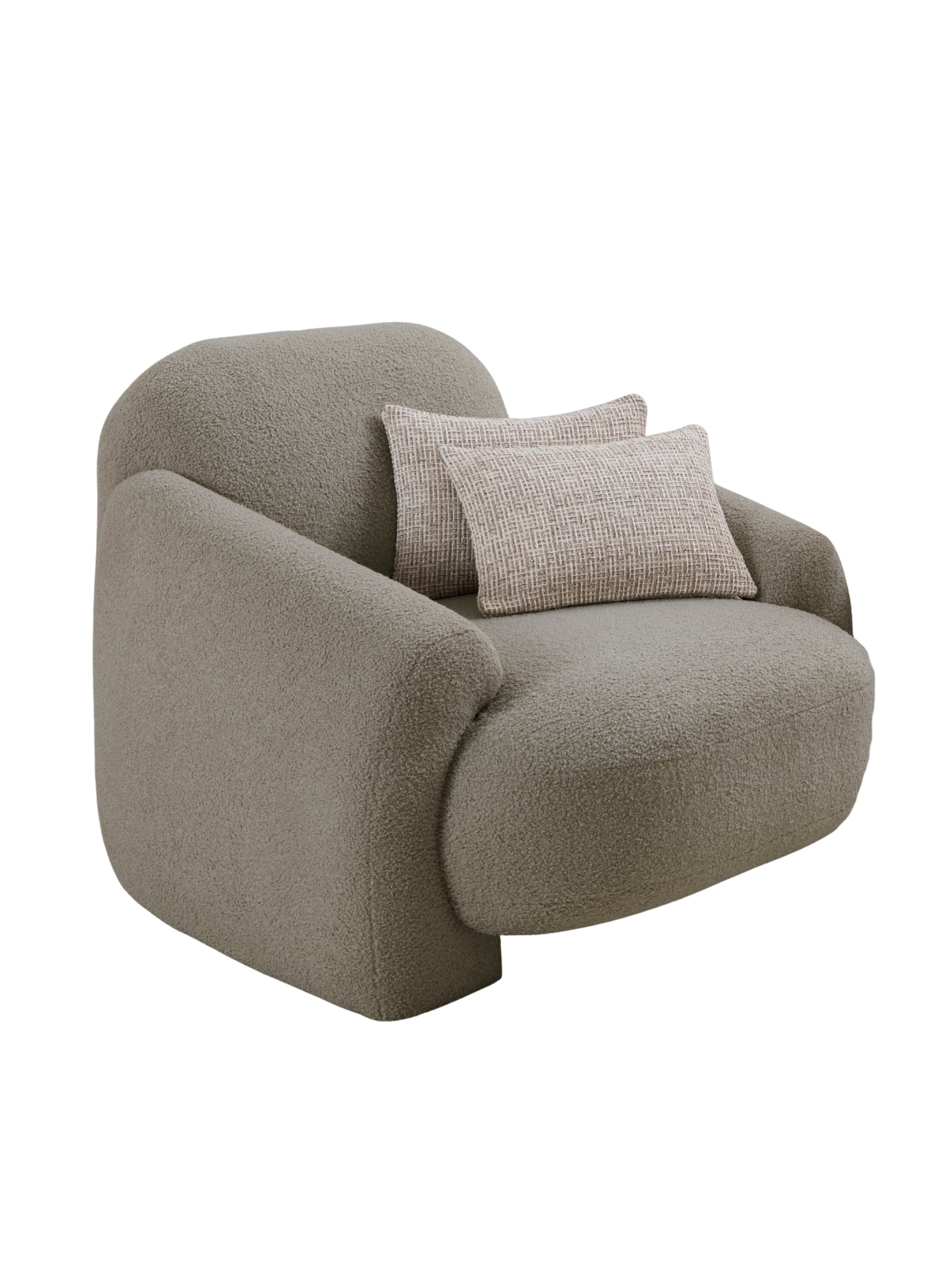 Tweed cushion cover w/zip cushion