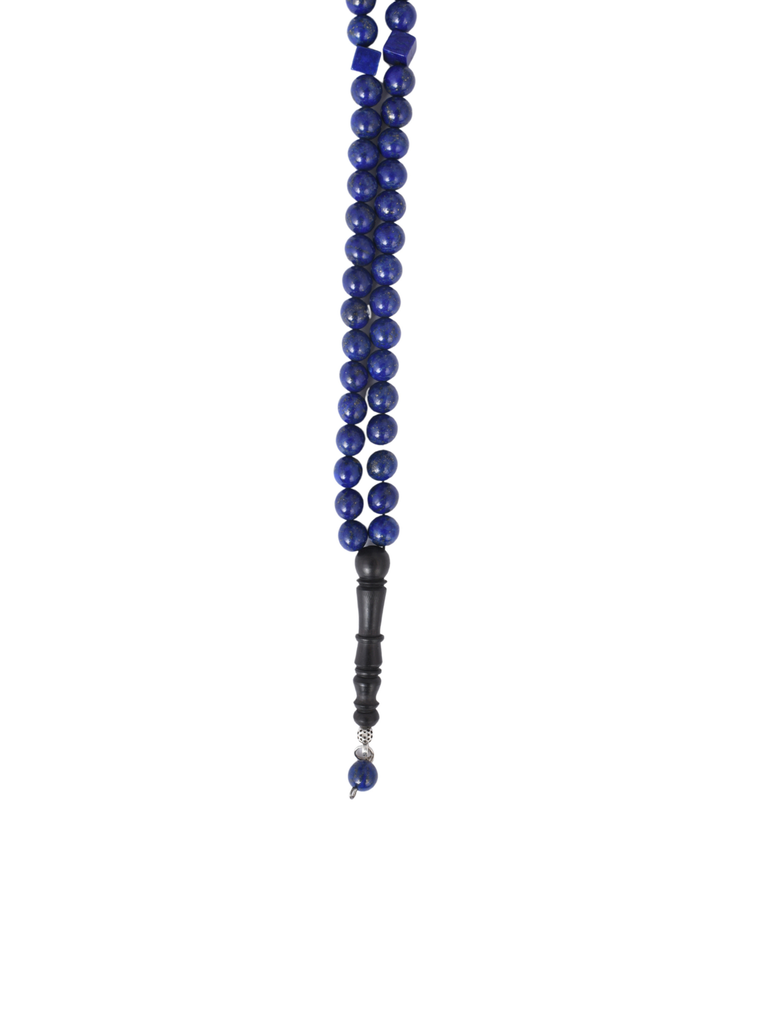 Blue lapis with brown wood abanos head