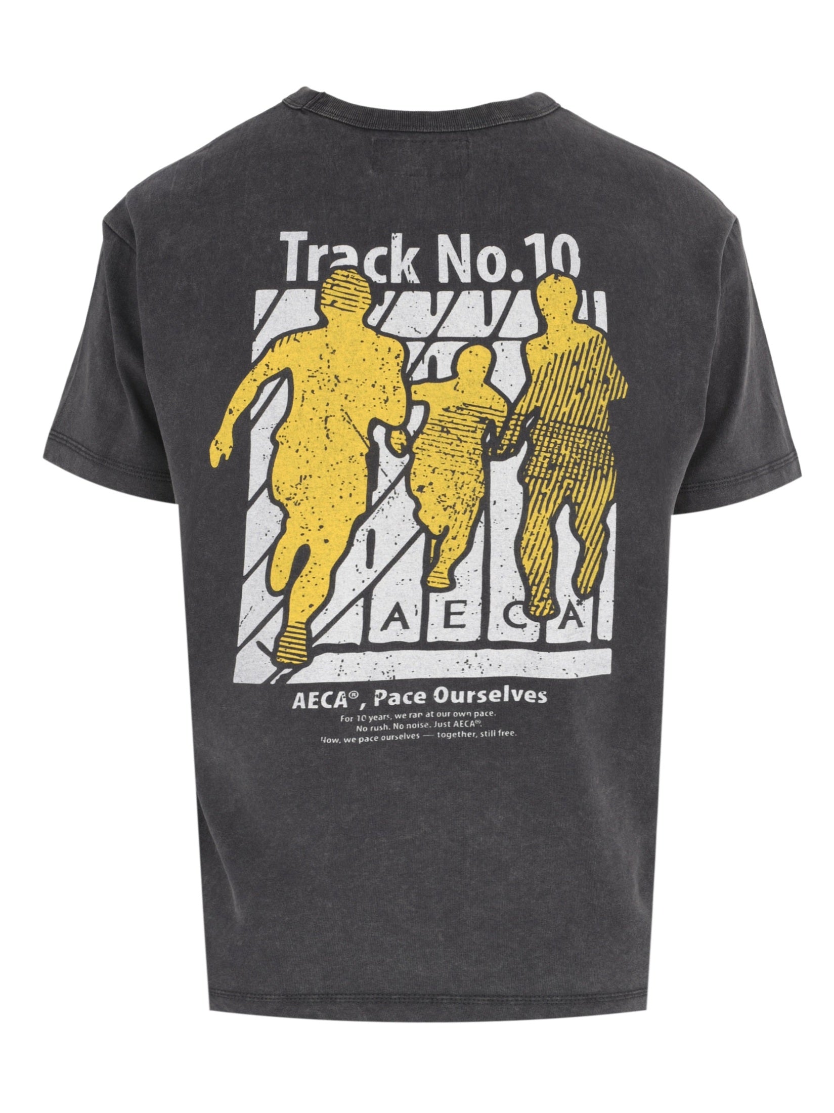 Aeca track no.10 part washed half sleeve tee