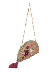 Pink floral garden clutch pink floral garden