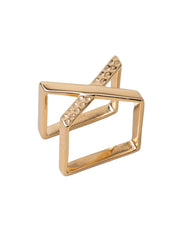 The x ring in sterling silver & 18k gold vermeil