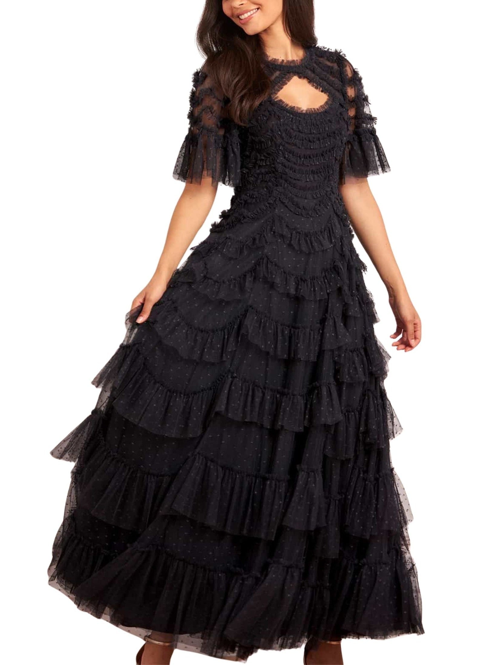 Aviana short sleeve gown