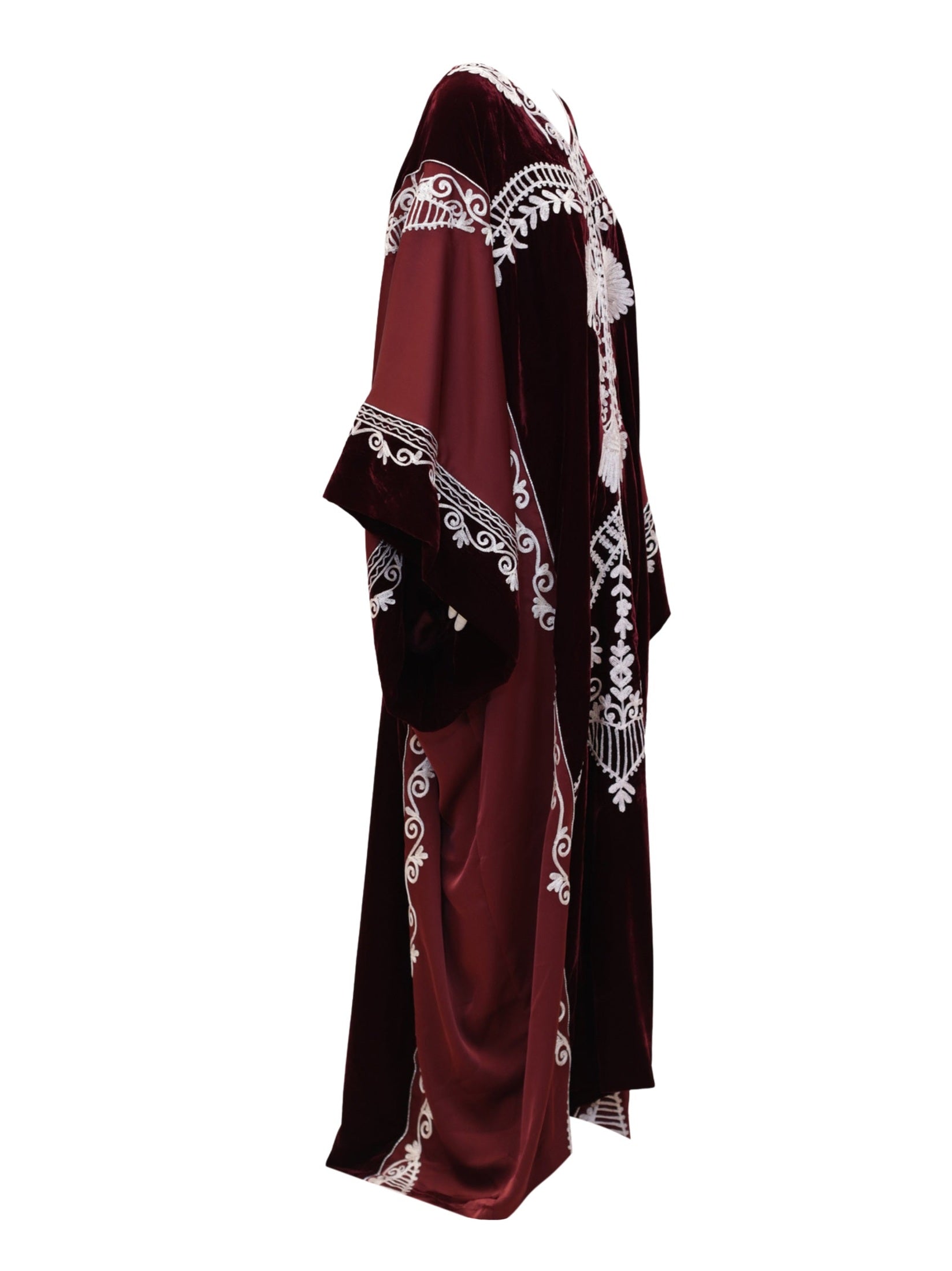 Silk-velvet emrodery kaftan