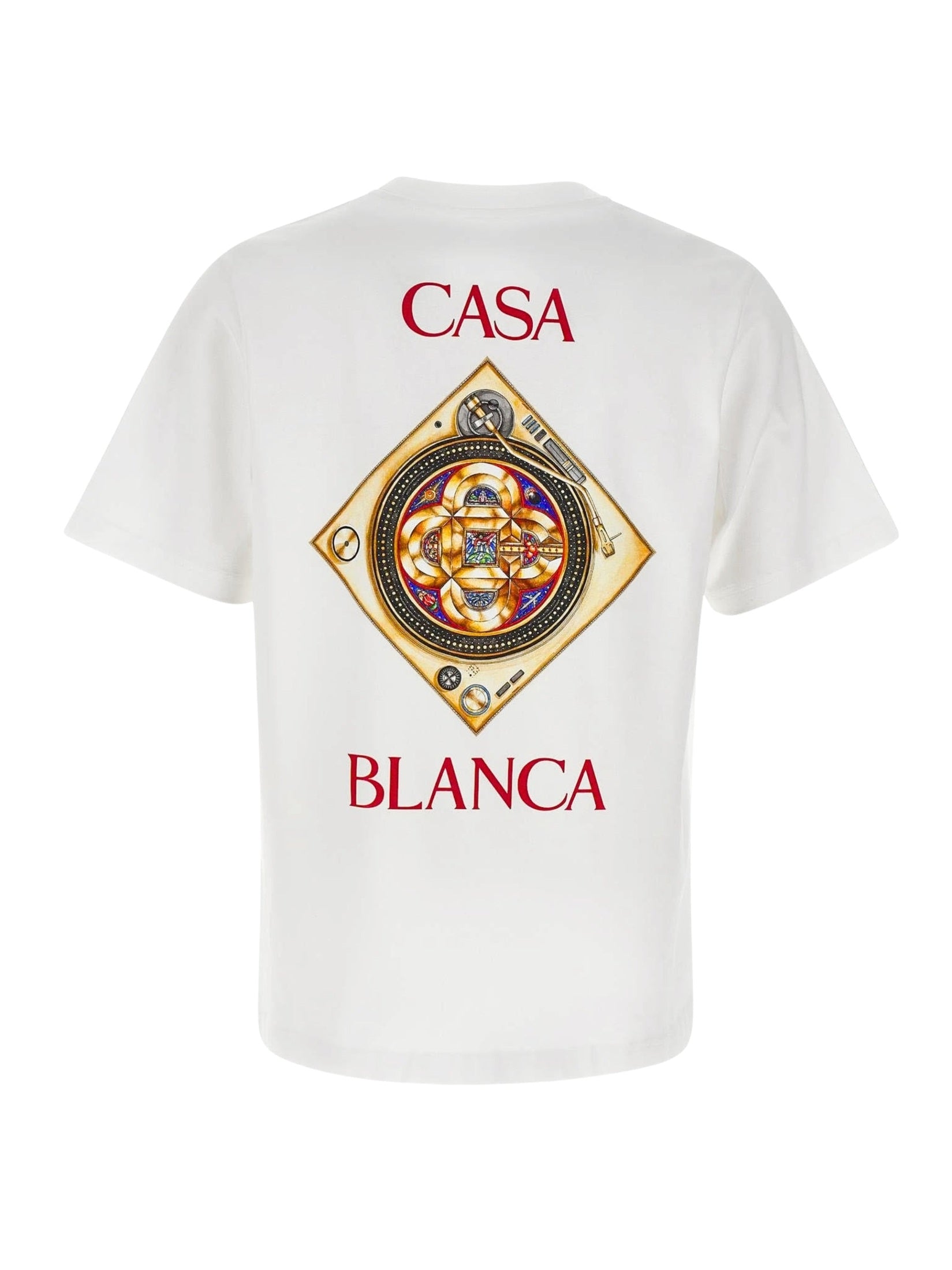 White Plafond Orne De Musique Short Sleeve T‑Shirt