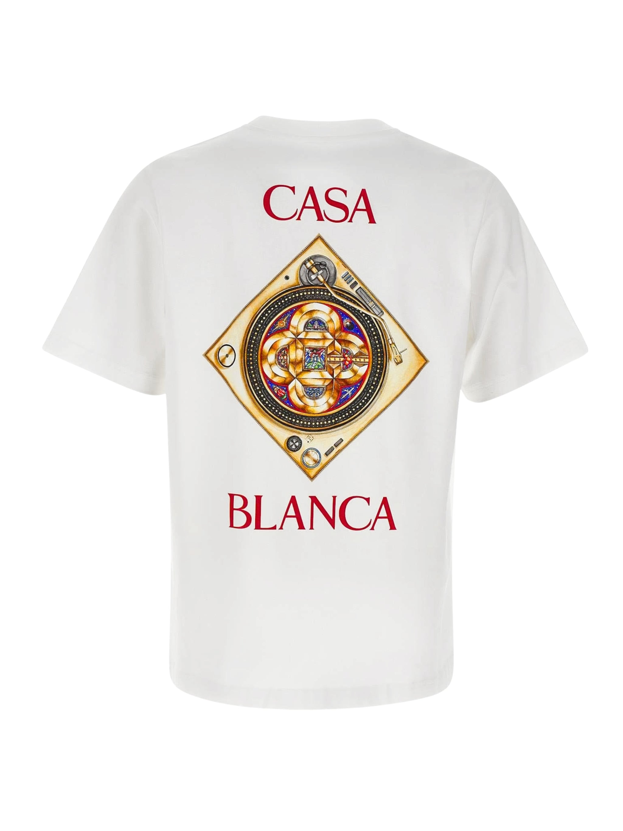 White Plafond Orne De Musique Short Sleeve T‑Shirt
