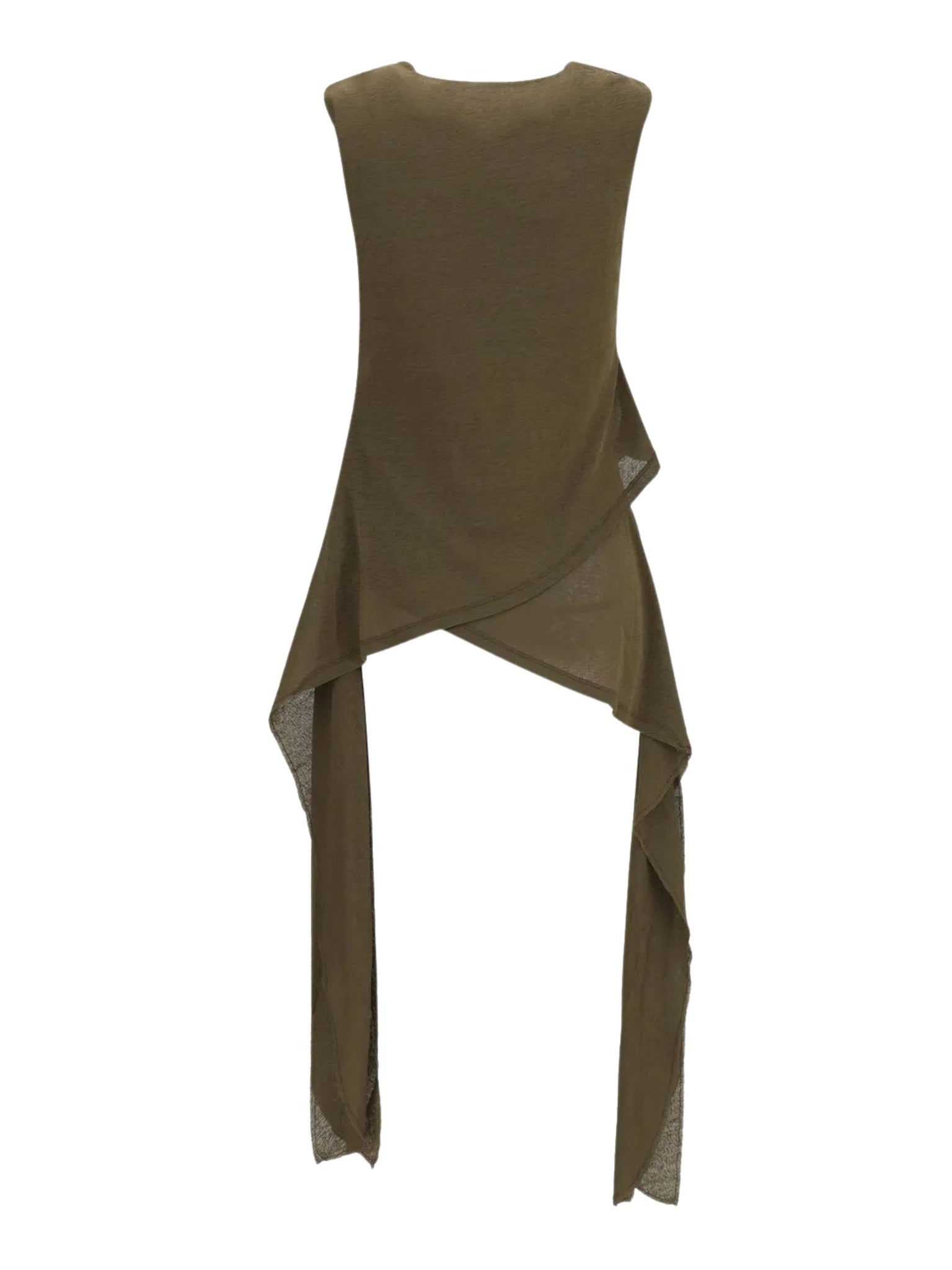 Marl mesh tie knot tank top