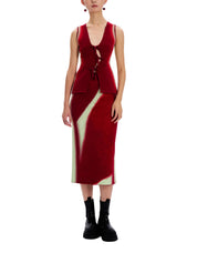 SOPHIE CHERRY PRINT MIDI SKIRT