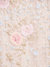 Cressida embroidery strapless ankle gown