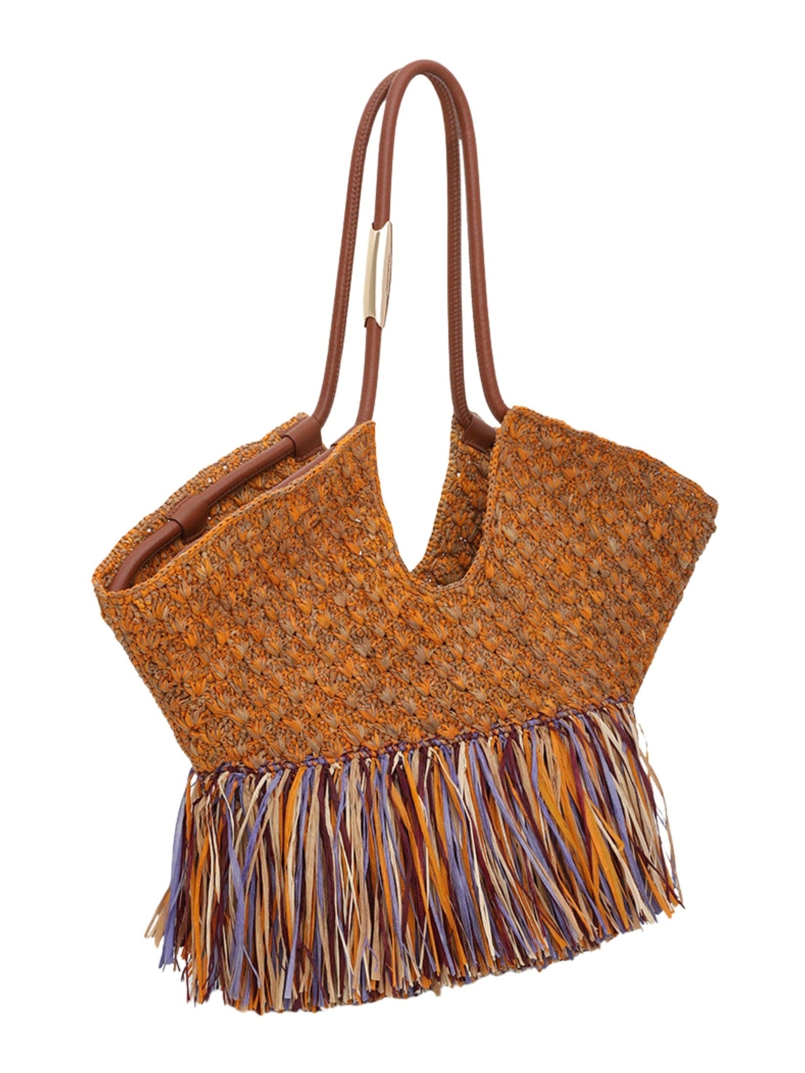 Goldentime medium fringe tote