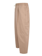 Pantalone wide fatigue flat front diagonal pockets zip 1 pleat fatigue pockets finished b.