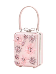 Pink Satin Floral Beaded Micro Bag