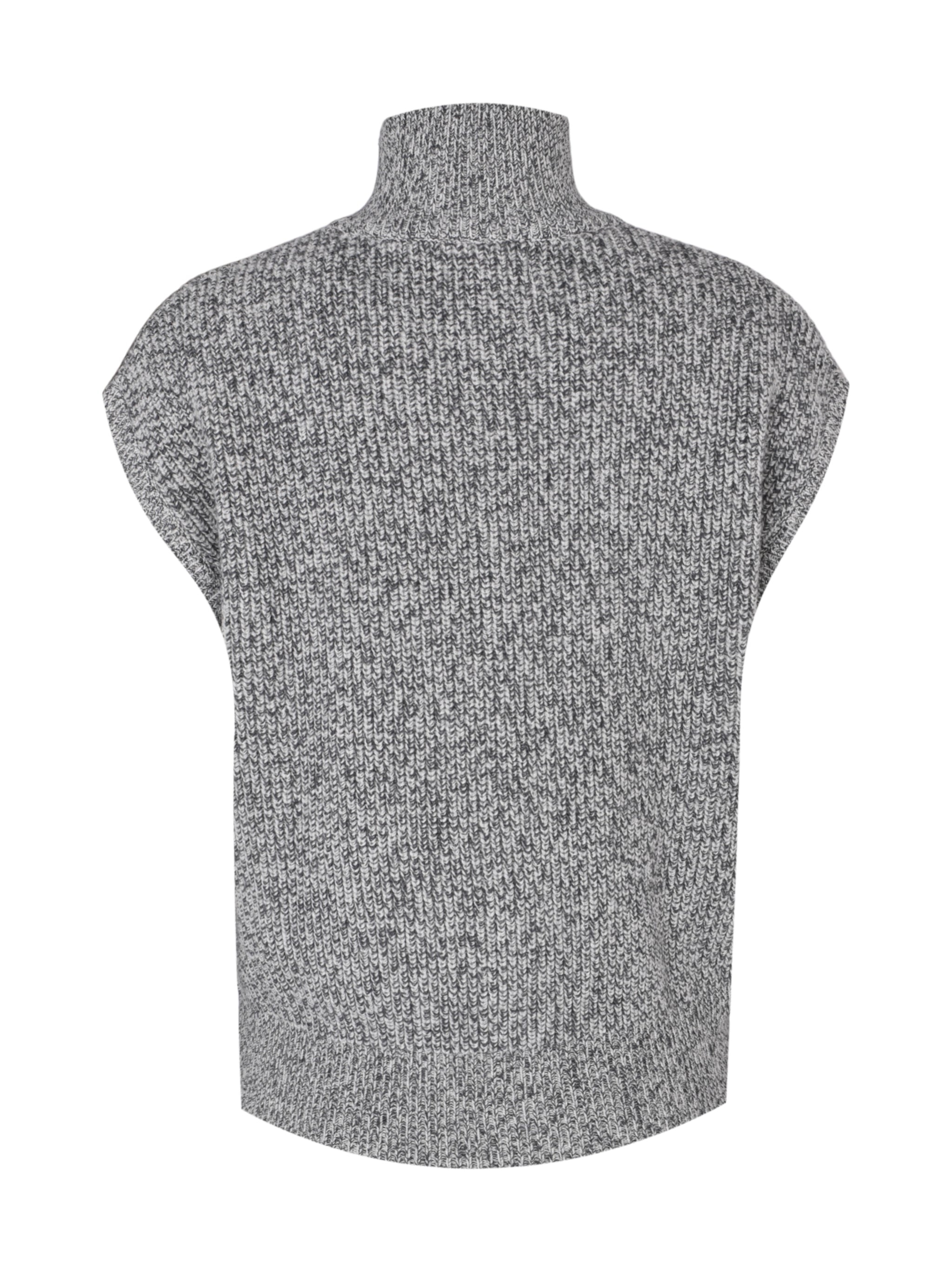 The sleeveless high neck pullover in ink