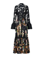 LACE BODICE MAXI DRESS