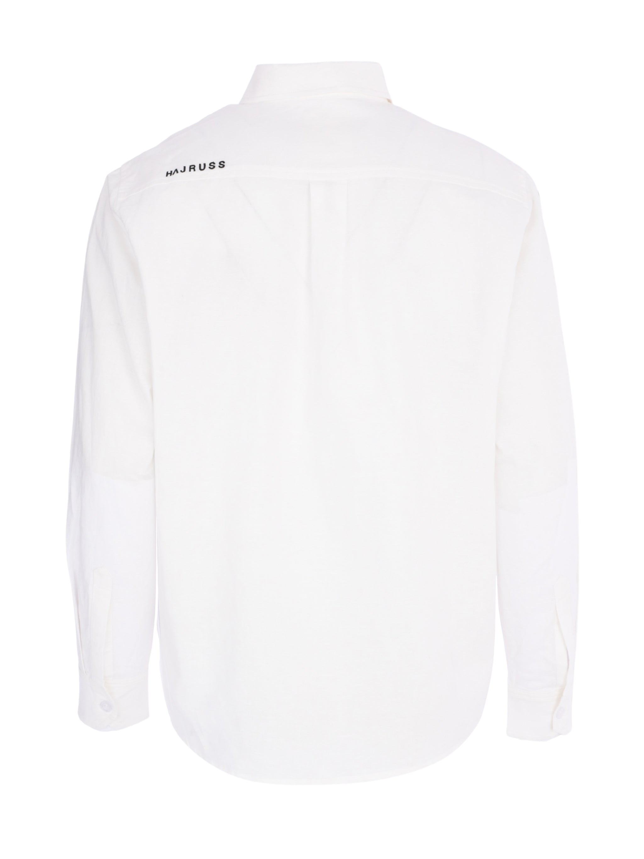 WHITE LINEN LONG SLEEVE SHIRT