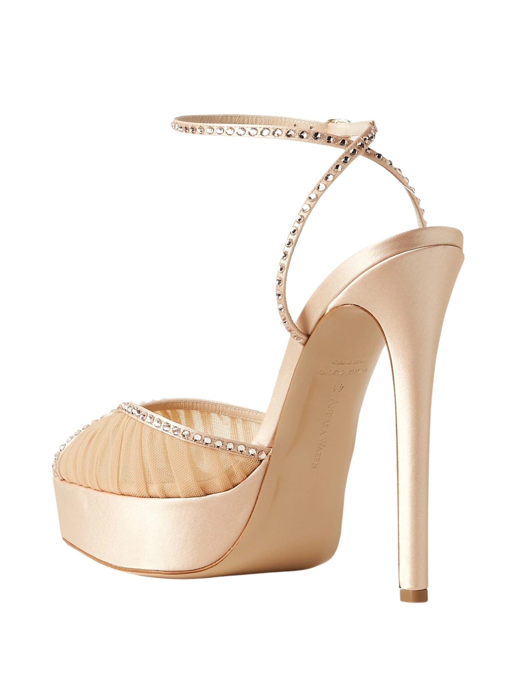 Katy platform 140 tulle nude