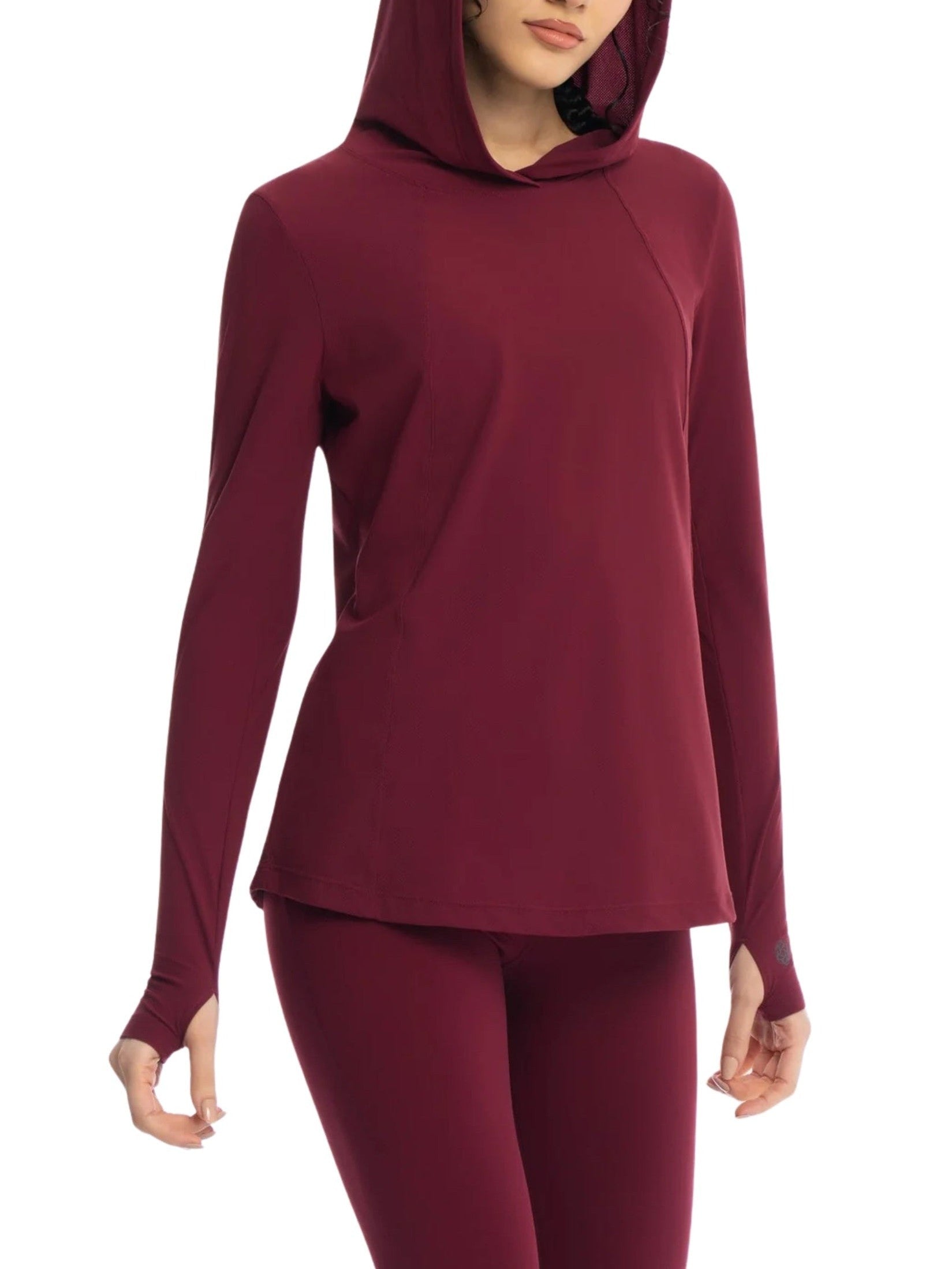 Active hooded top
