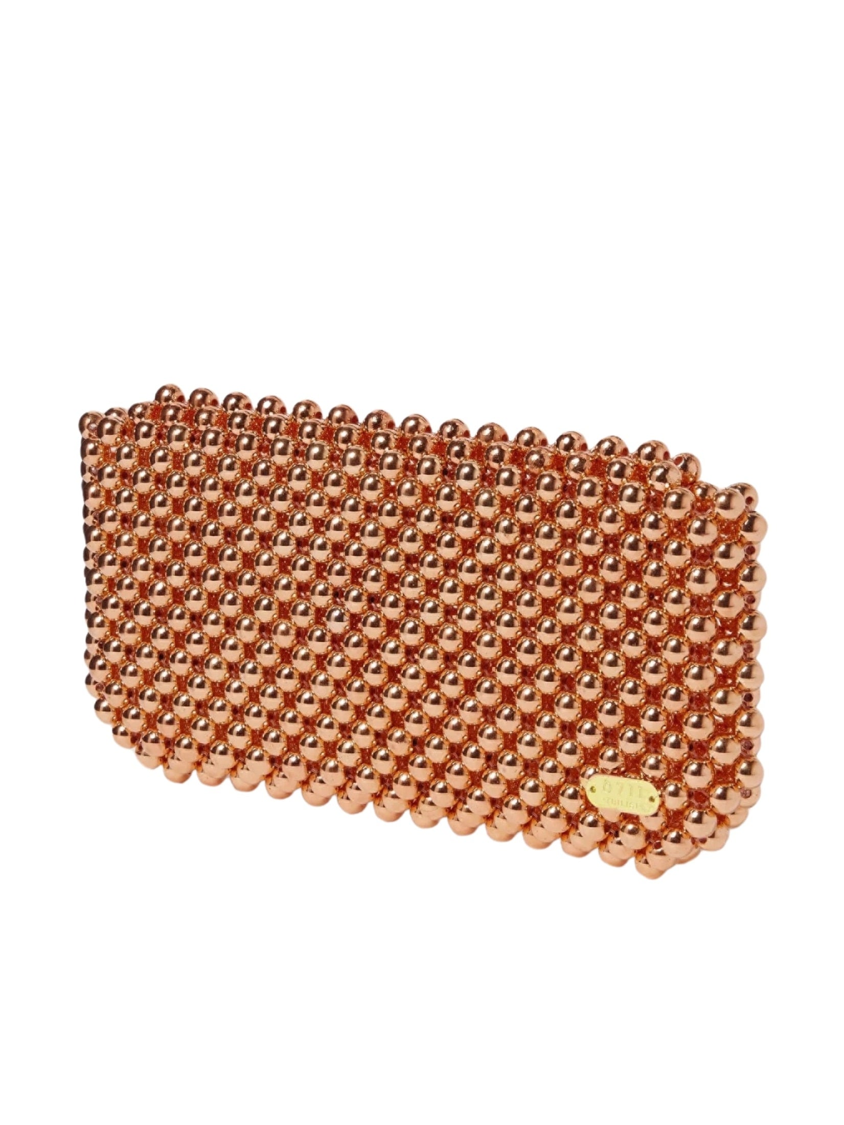 Rose gold clover clutch
