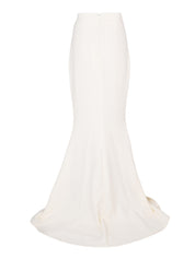 High waisted fishtail long skirt