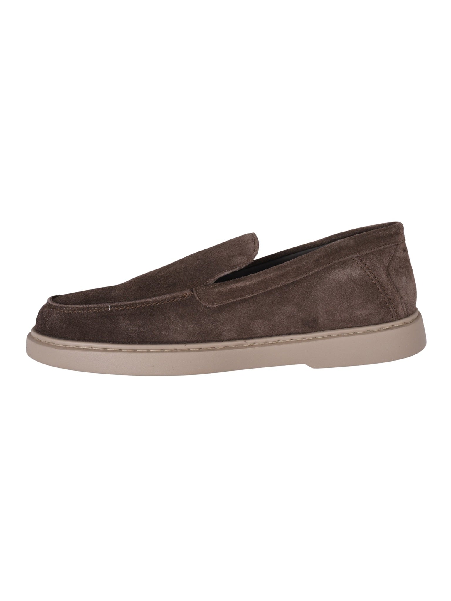 Dark brown suede slip-on shoe