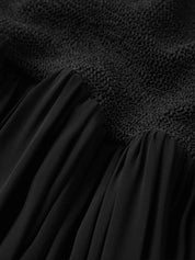 Hybrid dress - a crinkle/georgette black