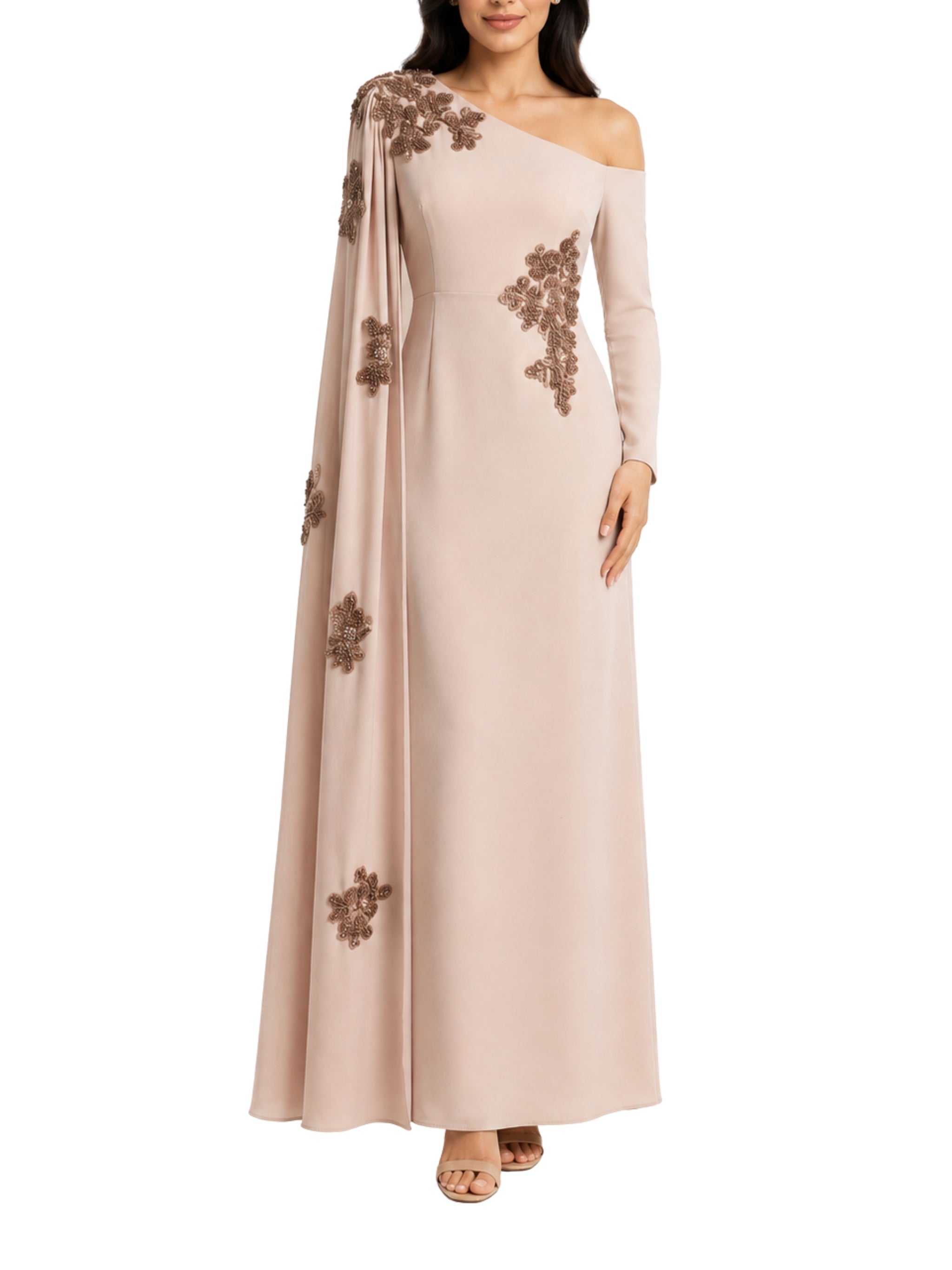 Hand embroiderd  venus cut 3d flower embroidery