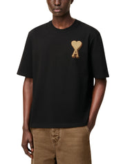 Black Cotton Ami De Coeur T-shirt