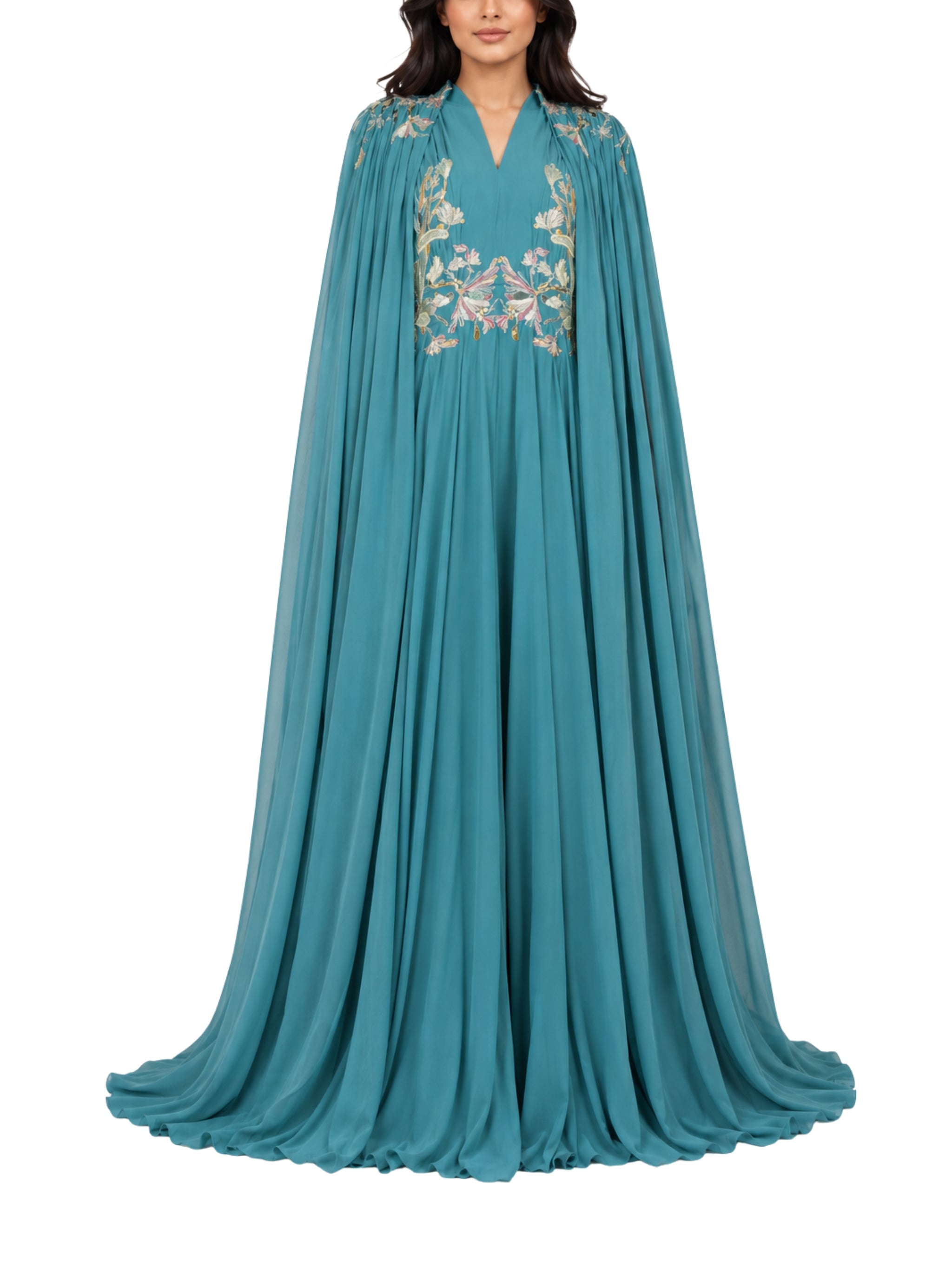 Flowy embroidered dress