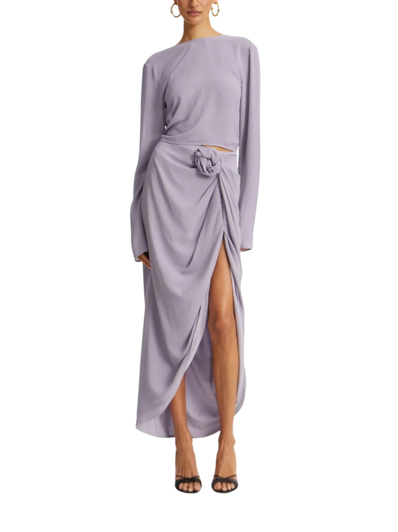 Crepe knot skirt