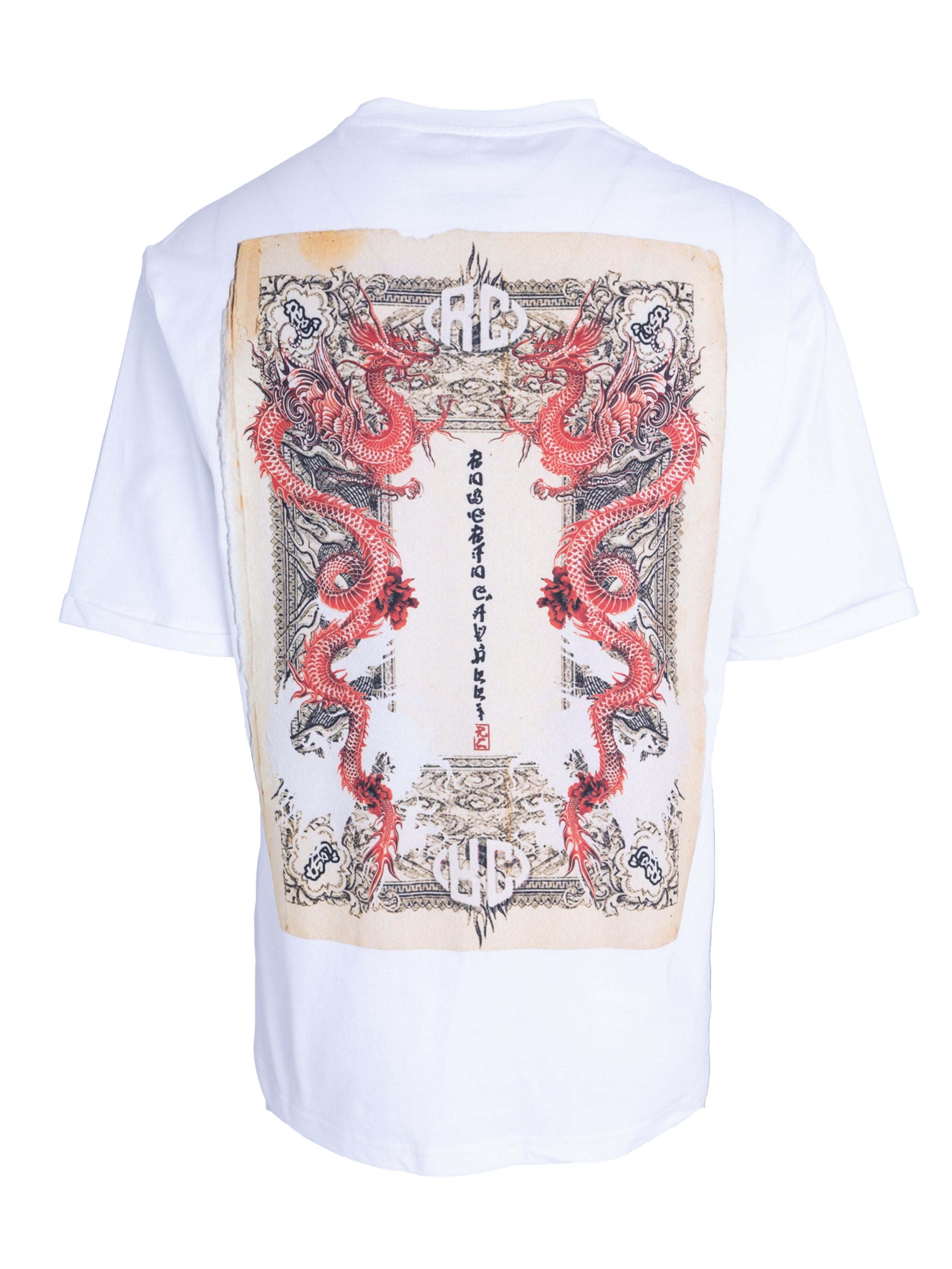 T-SHIRT WITH DRAGONS AND LOGO