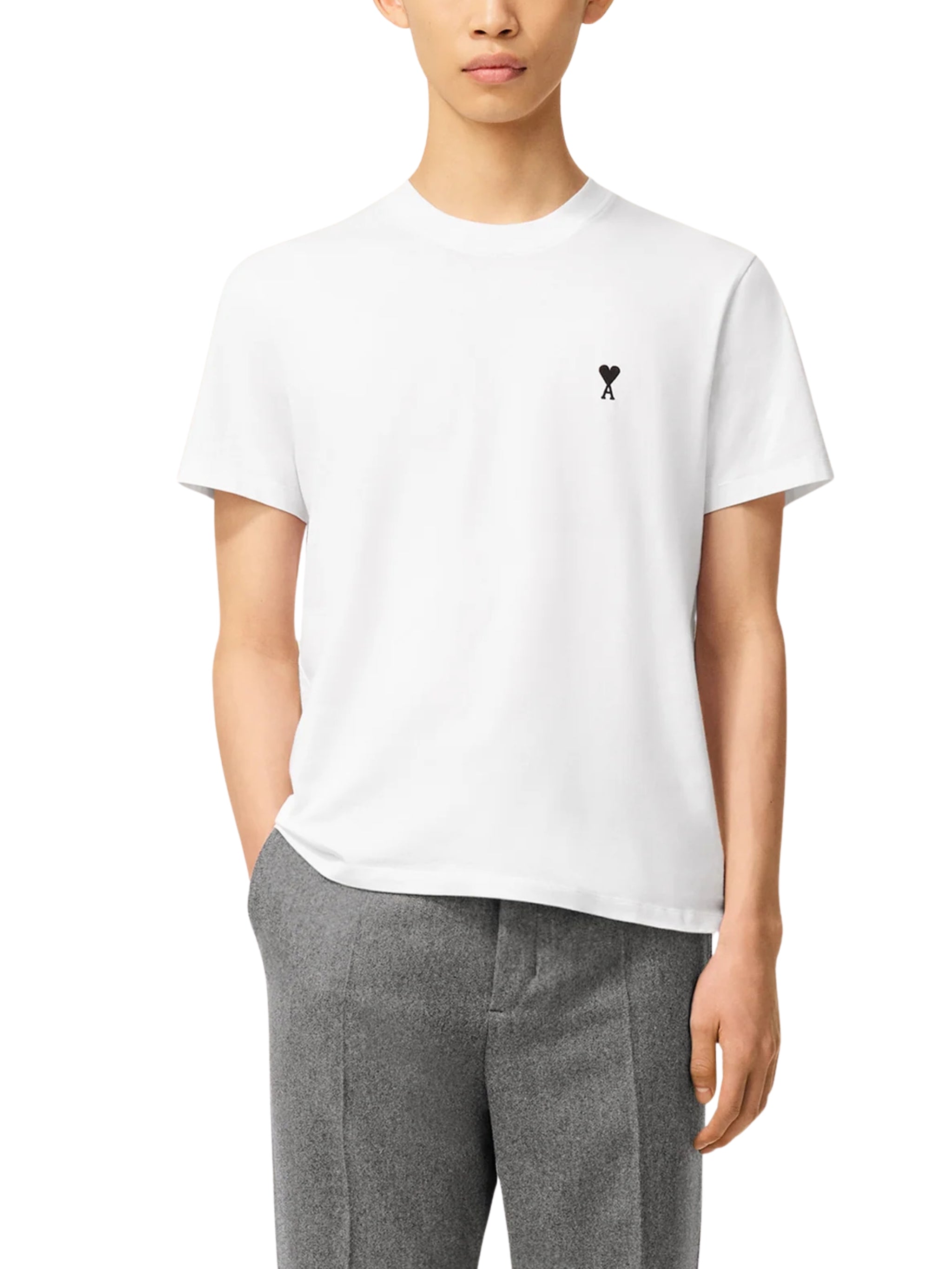 White Cotton Ami De Coeur T-shirt