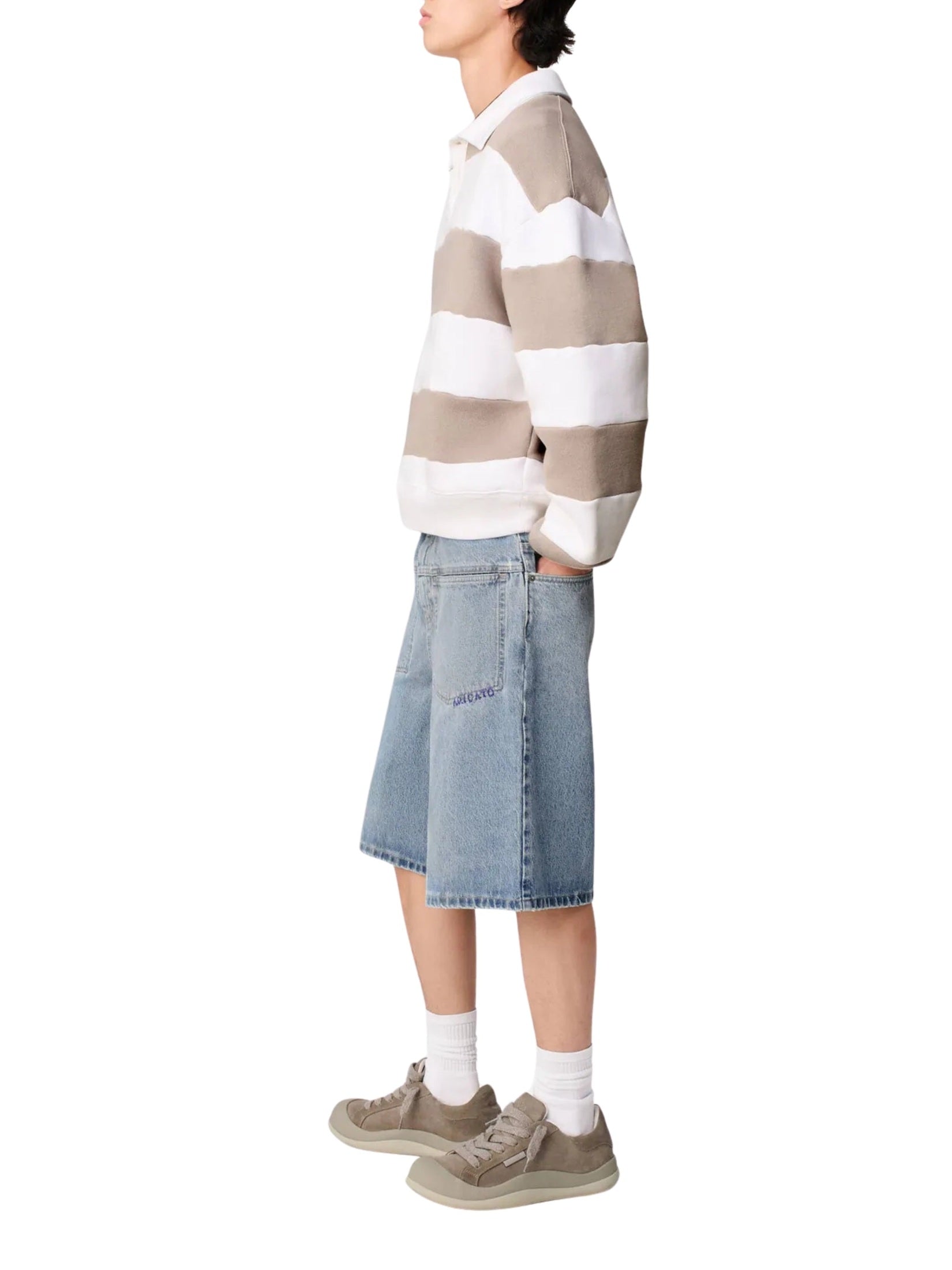 Invert denim shorts