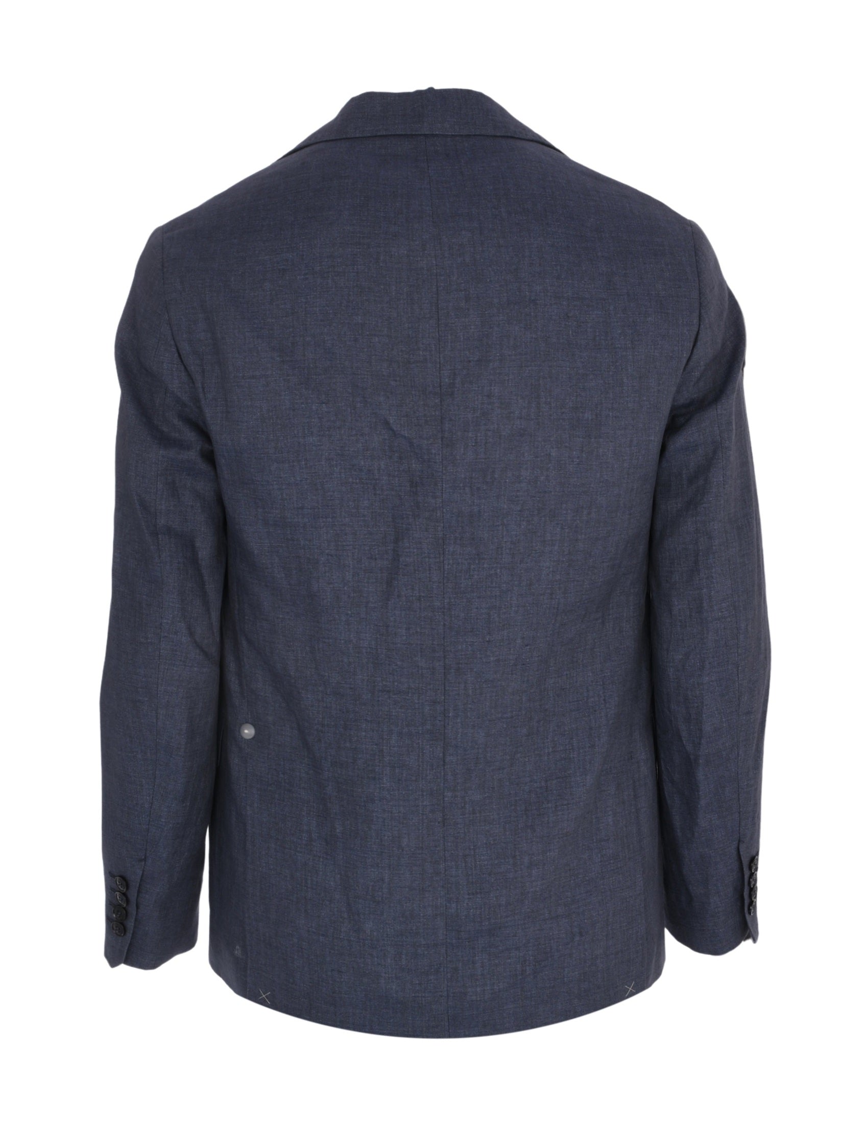Wool linen silk plaid blazer
