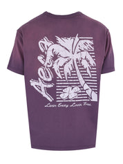 Aeca palm washed half sleeve tee
