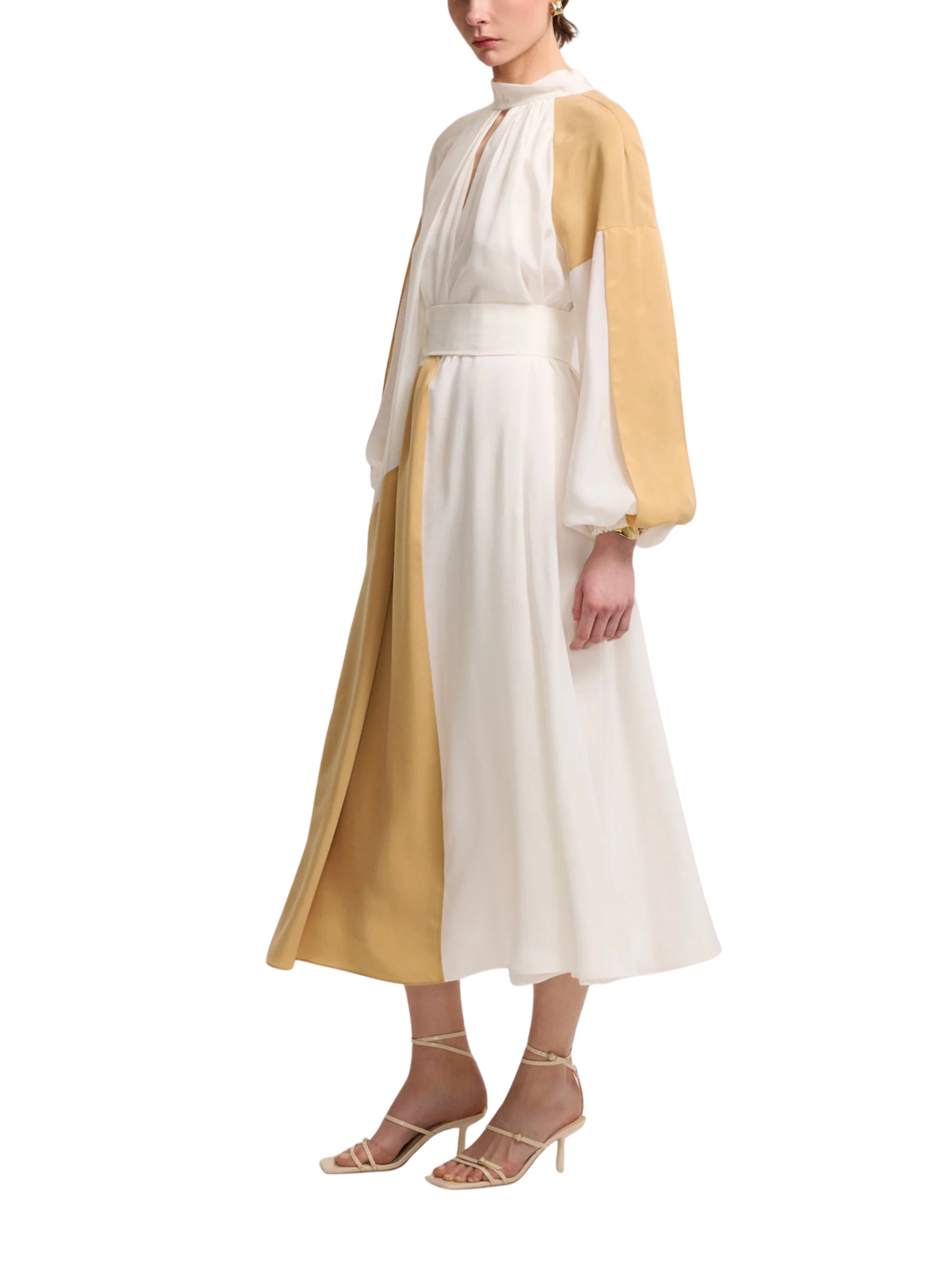 CUPRO TWO-TONE DRESS