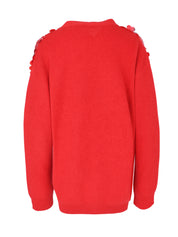 MOHAIR MERINO WOOL CARDIGAN WITH SEQUIN FRONT