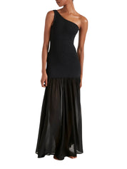 Nancy hybrid dress - a crinkle/georgette black