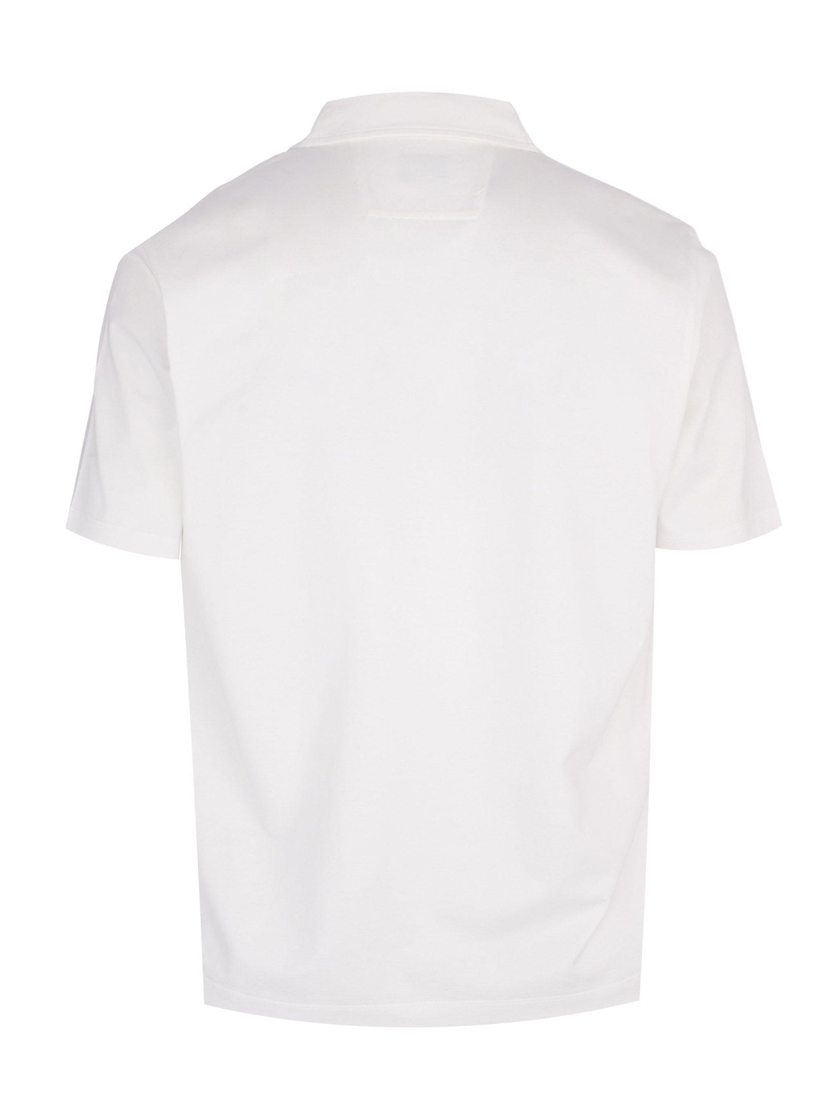 Metropolis series mercerized jersey short sleeve half zip polo