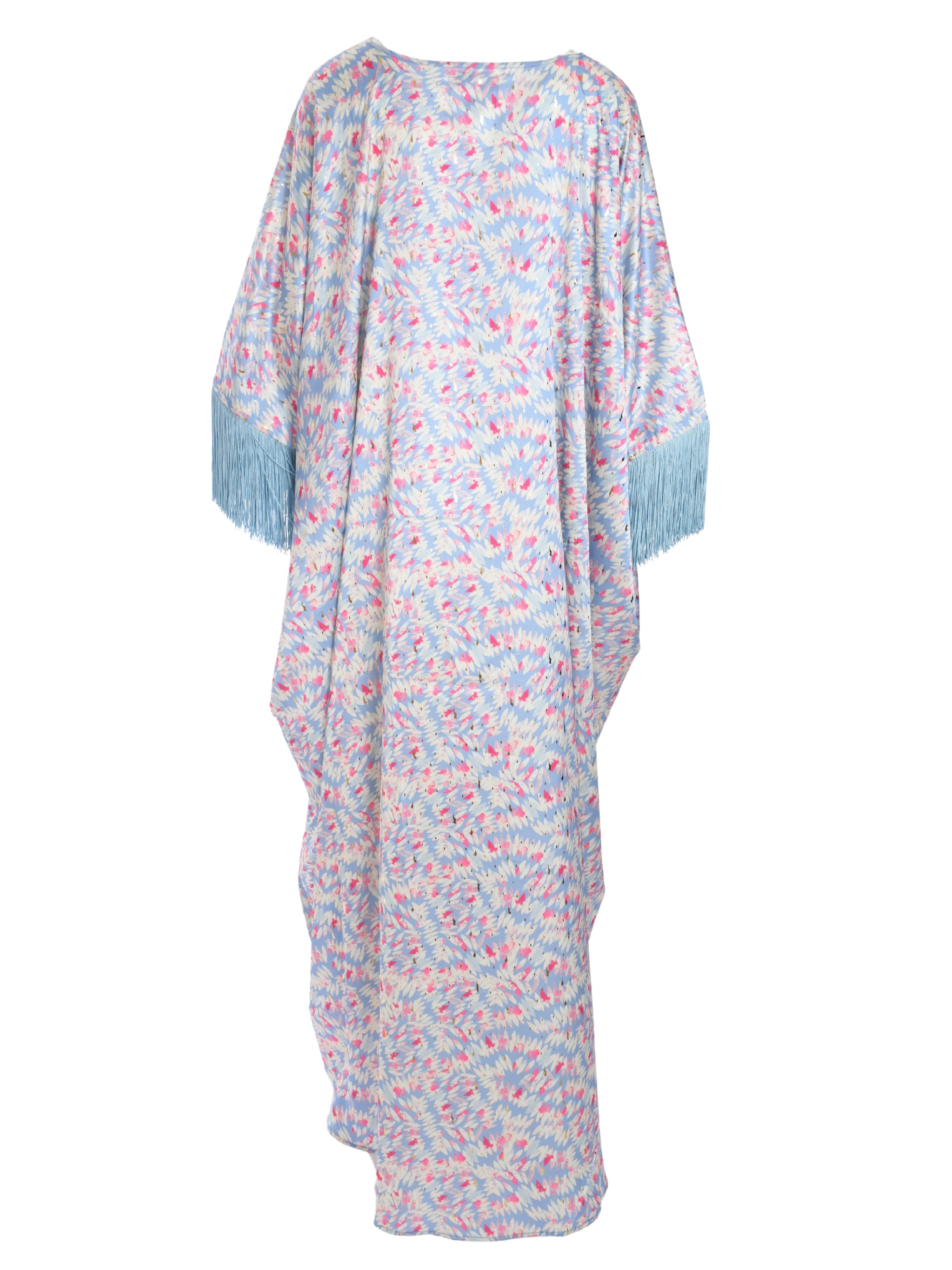 BABY BLUE KAFTAN  WITH BABY BLUE COLOR ON THE SLEEVES