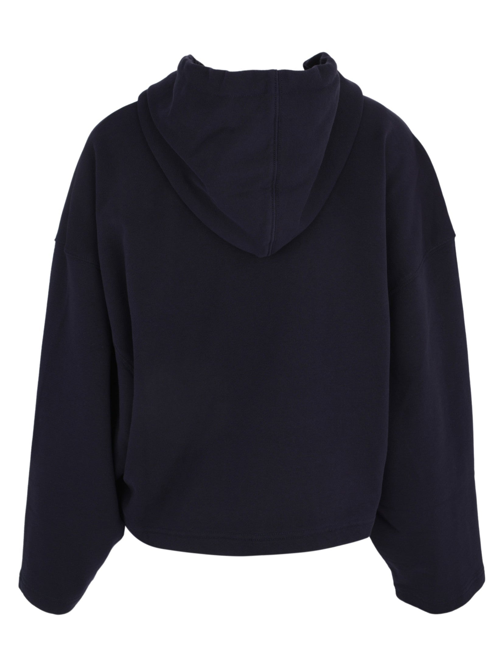 Embroidered Script Industrial Hoodie - Night Sky Blue