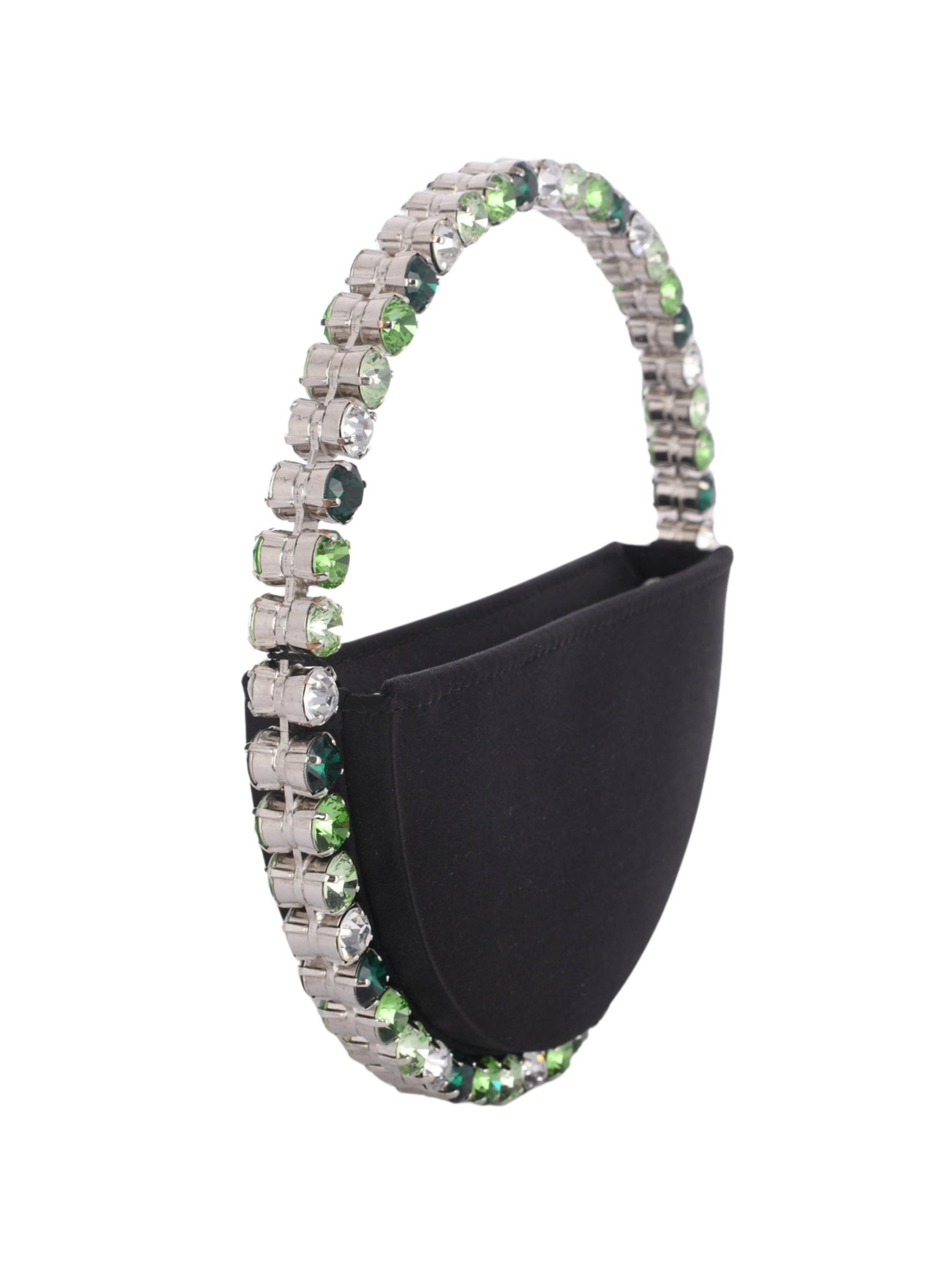 Eternity round stone-encrusted hotfix clutch