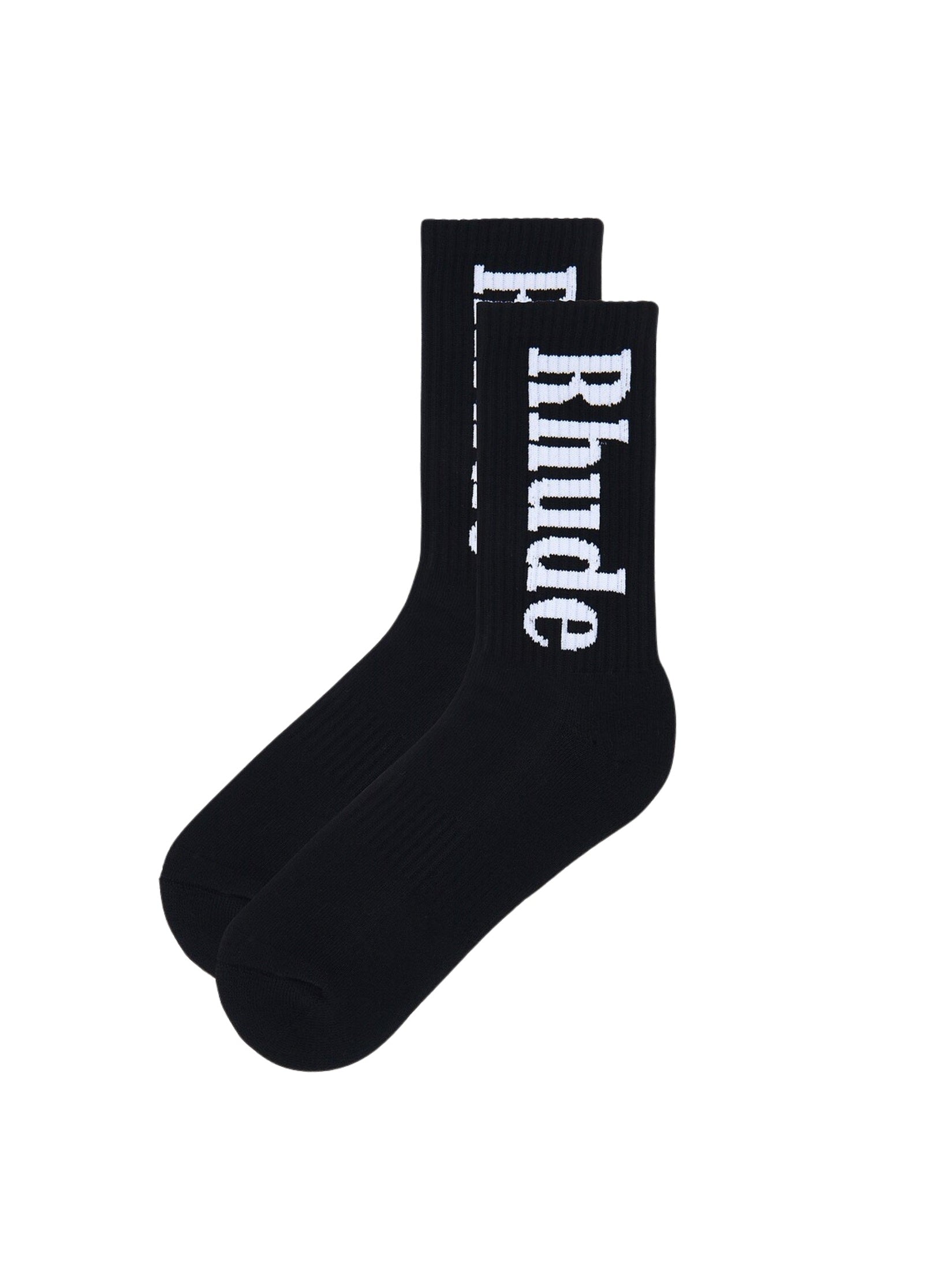 Rhude vertical logo sock