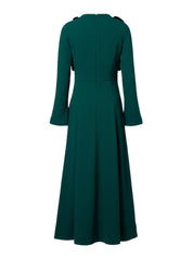 Claribel Midi Dress With Shoulder Tie