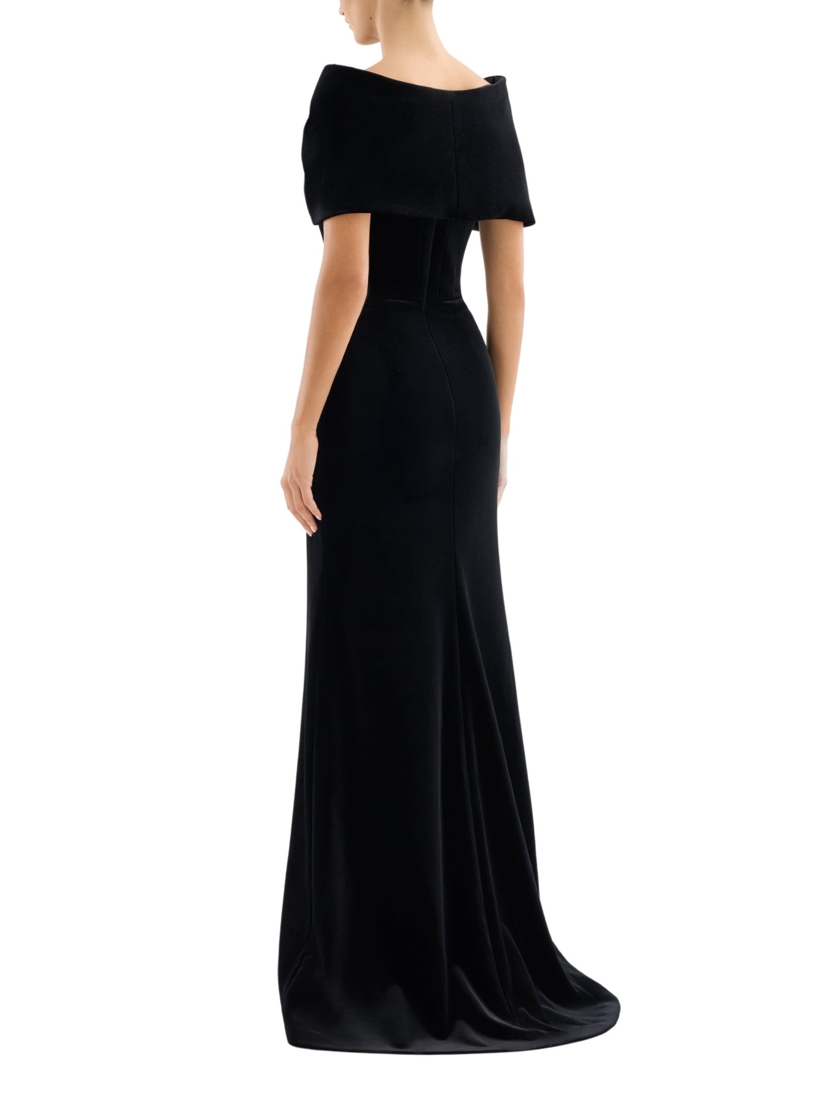 Maxi dress with cape