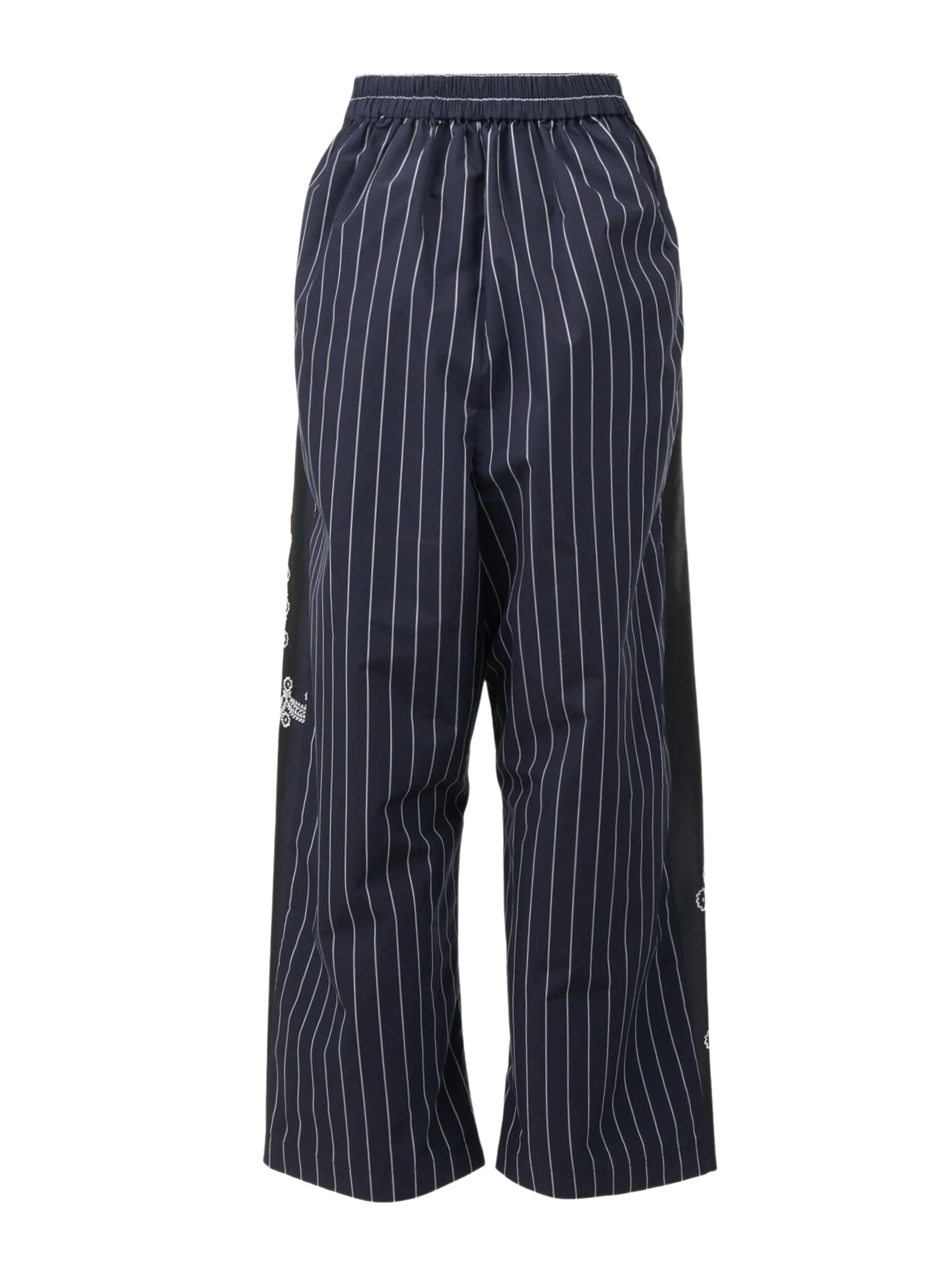 Striped-pattern trousers