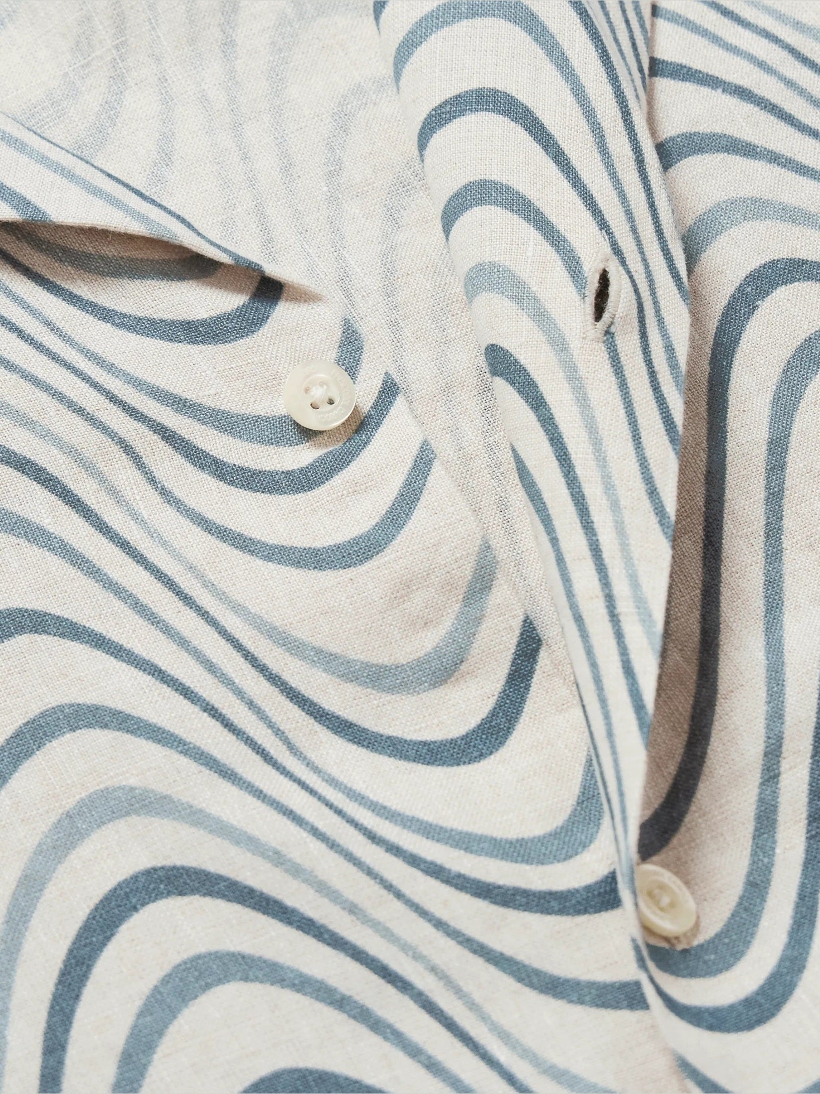 Roberto linen shirt s/s fibra print