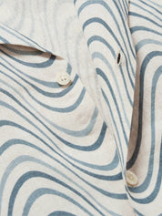 Roberto linen shirt s/s fibra print