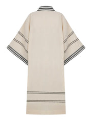 Pesthamal cotton kimono with kutnu trim