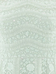 Gianna ruffle short sleeve ankle gown