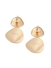 Gold Tiger Eye Tiered Earrings